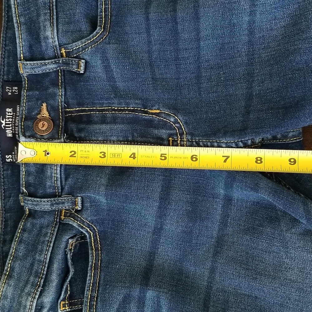 #K - 27/25 Hollister Low-rise Super Skinny Classic Stretch Sz 5S - Picture 4 of 9
